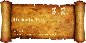 Bindseid Ria névjegykártya