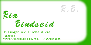ria bindseid business card